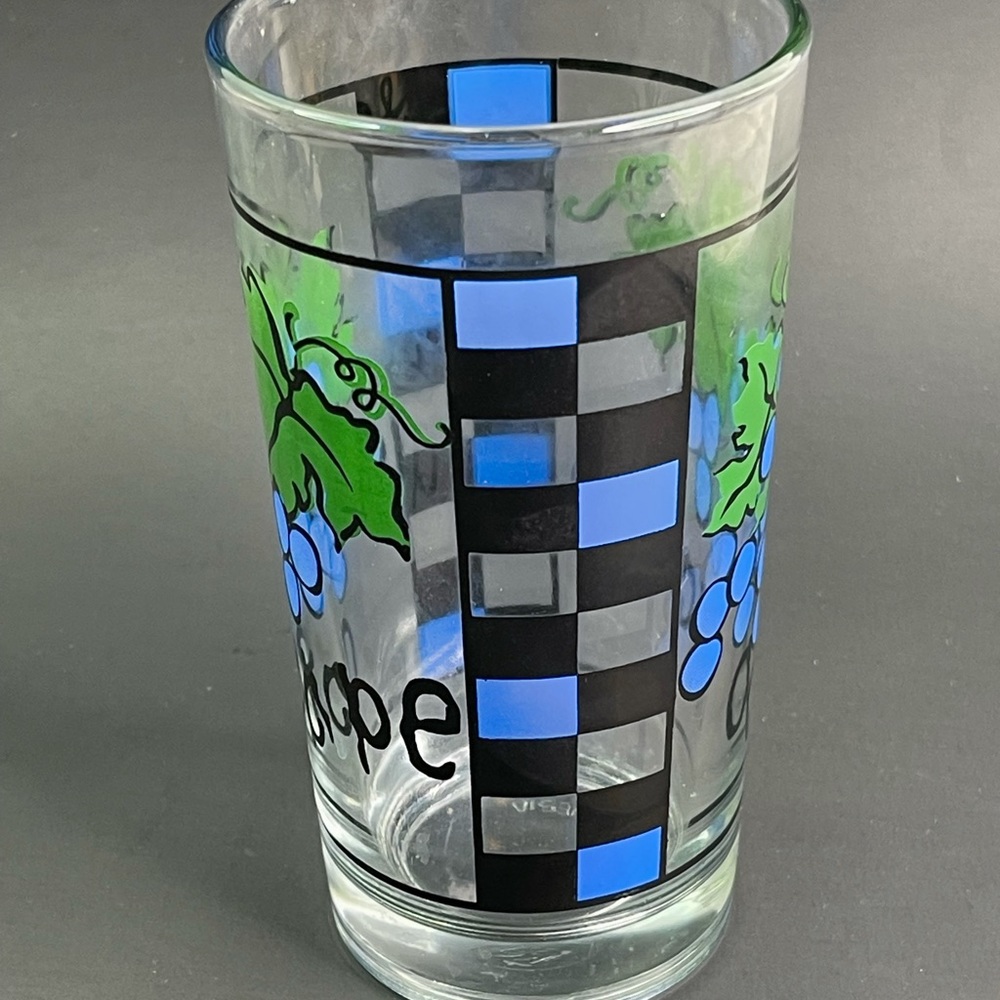 Vtg KIG Fruit Juice 4 Glass Set 6" 6oz - Picture 6 of 10